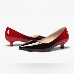Elegant Red and Black Women's Pumps